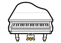 白いピアノのイラスト