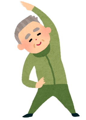 ストレッチをする男性