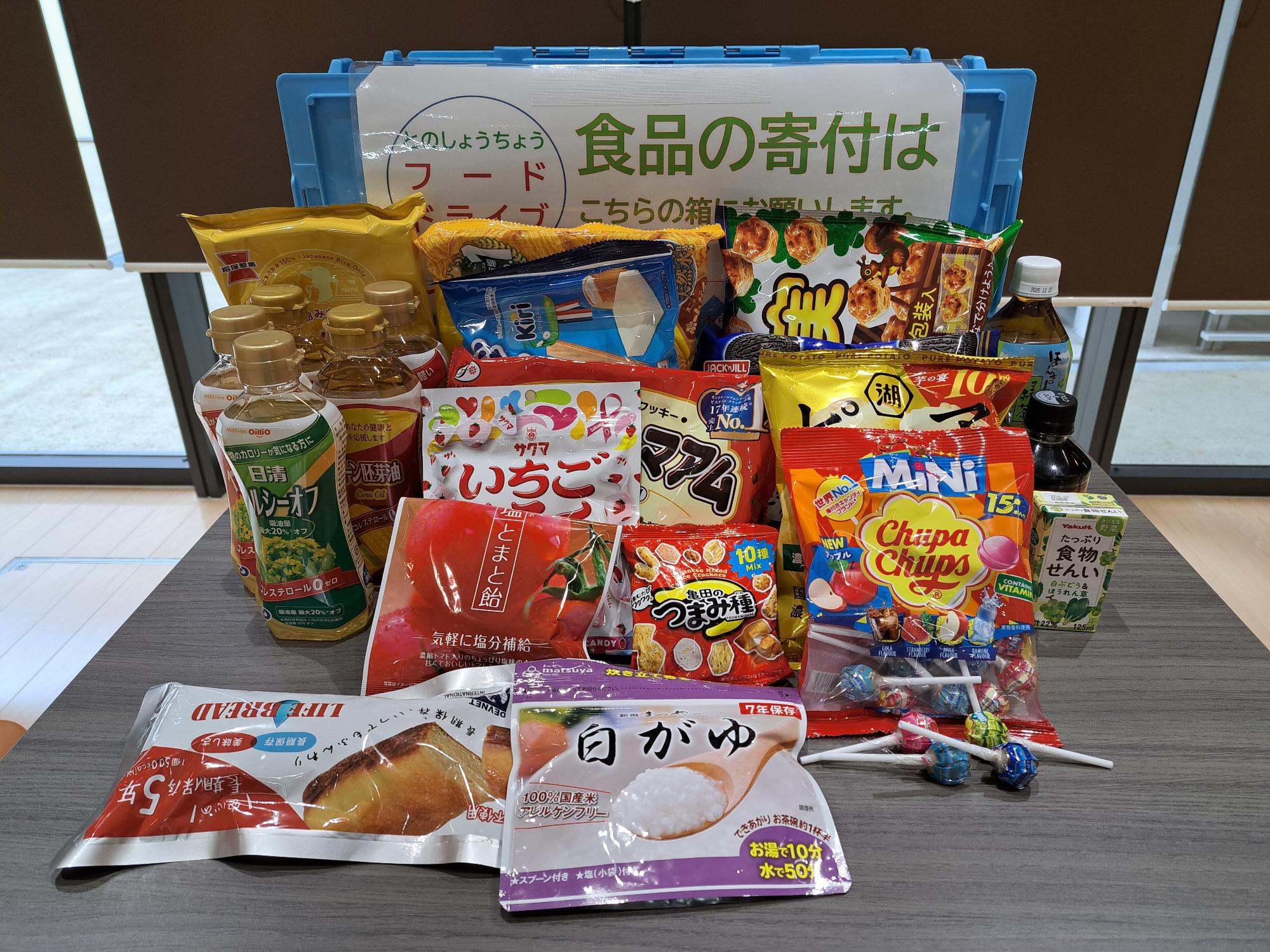 R6フードドライブ集まった食品